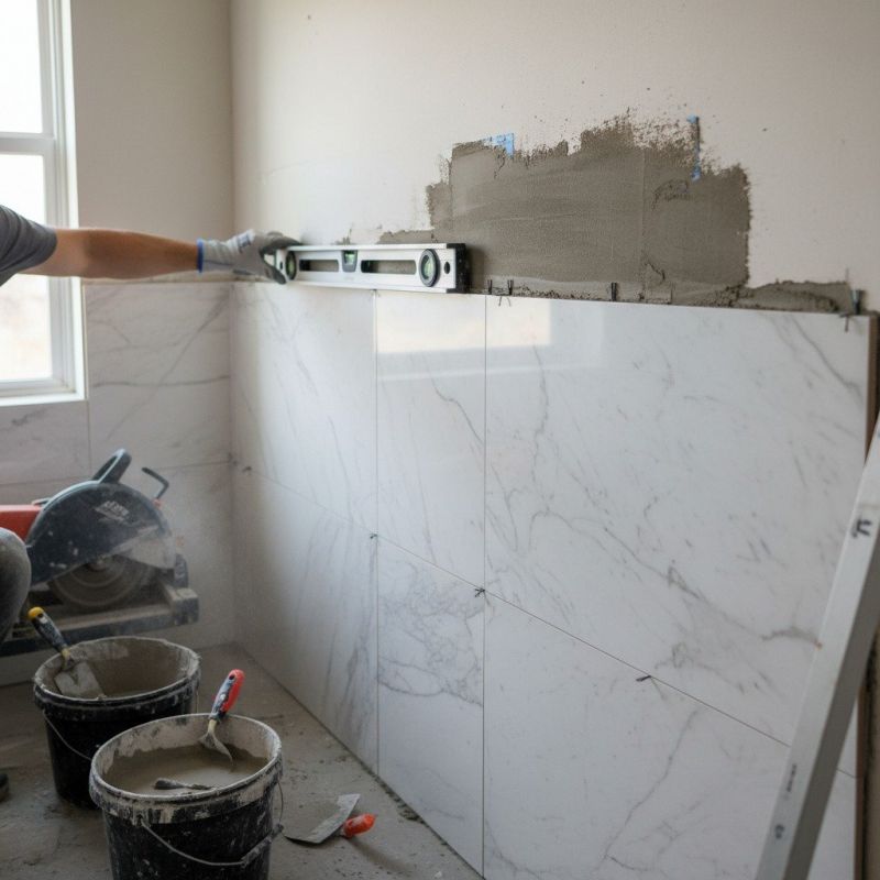 Marble Tile Floor Installation