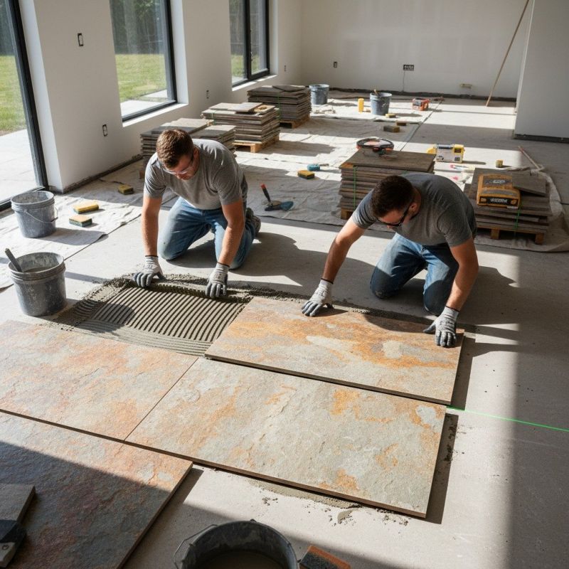 Stone Floor Installation