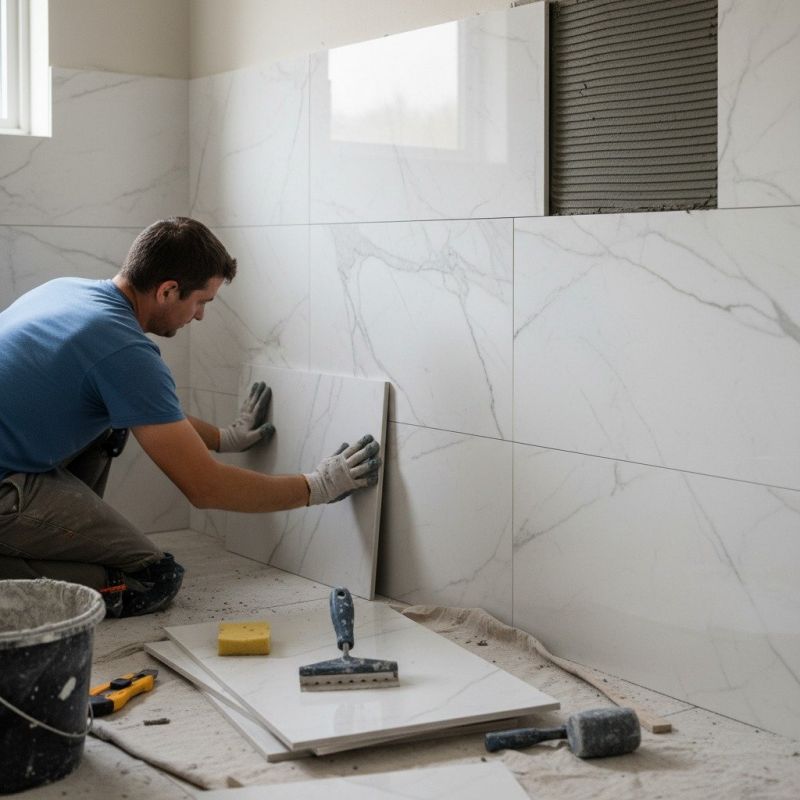 Travertine Floor Installation