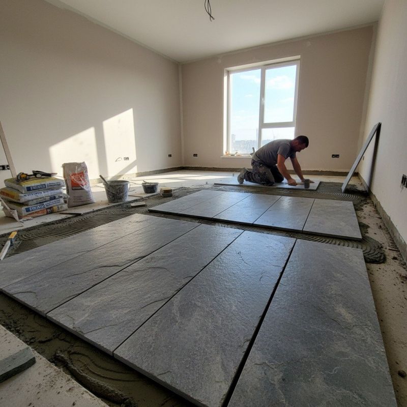 Travertine Floor Installation